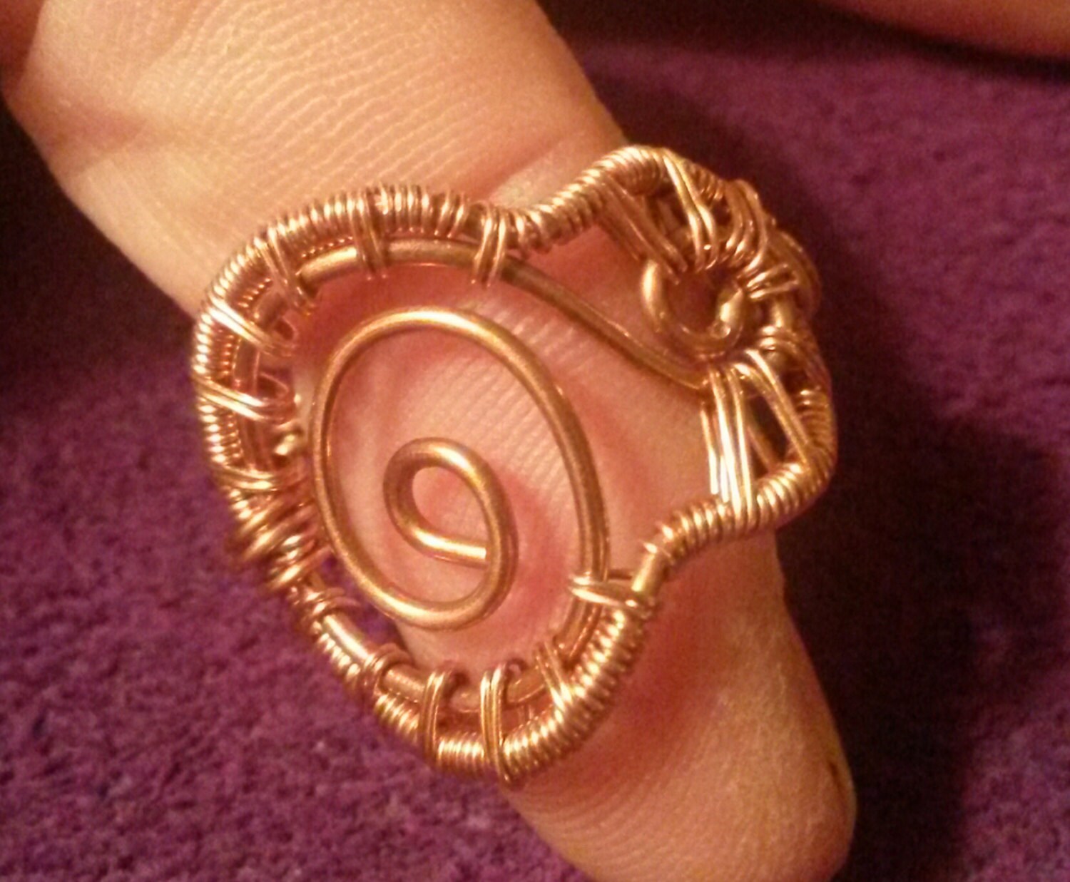 Made to Order Copper Wire Wrapped Guitar Ring Wire Wrap