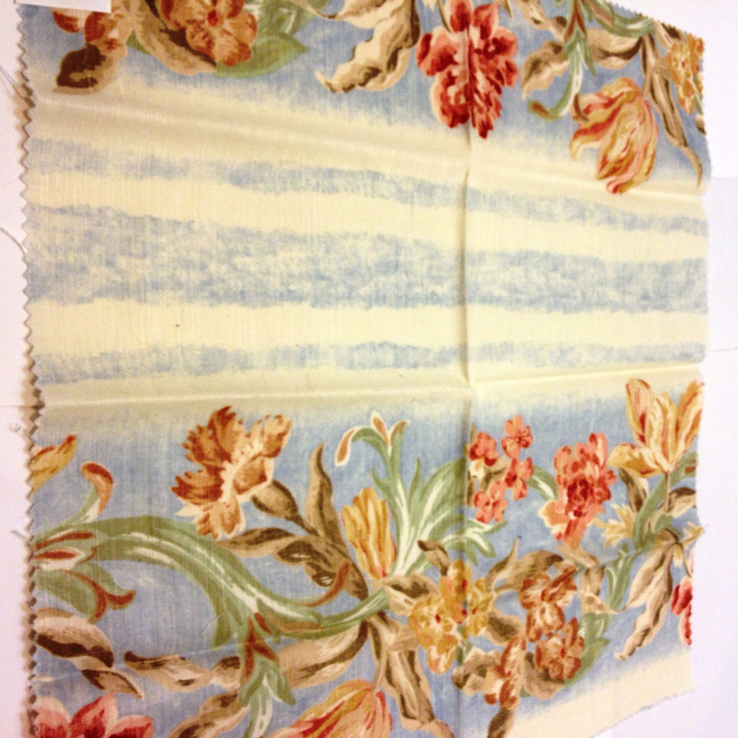 Kravet Floral Print Fabric Samples 2 Same 25 x 25