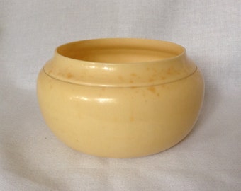 Celluloid Bowl, Possibly A Powder Bowl from the 40's, yellow