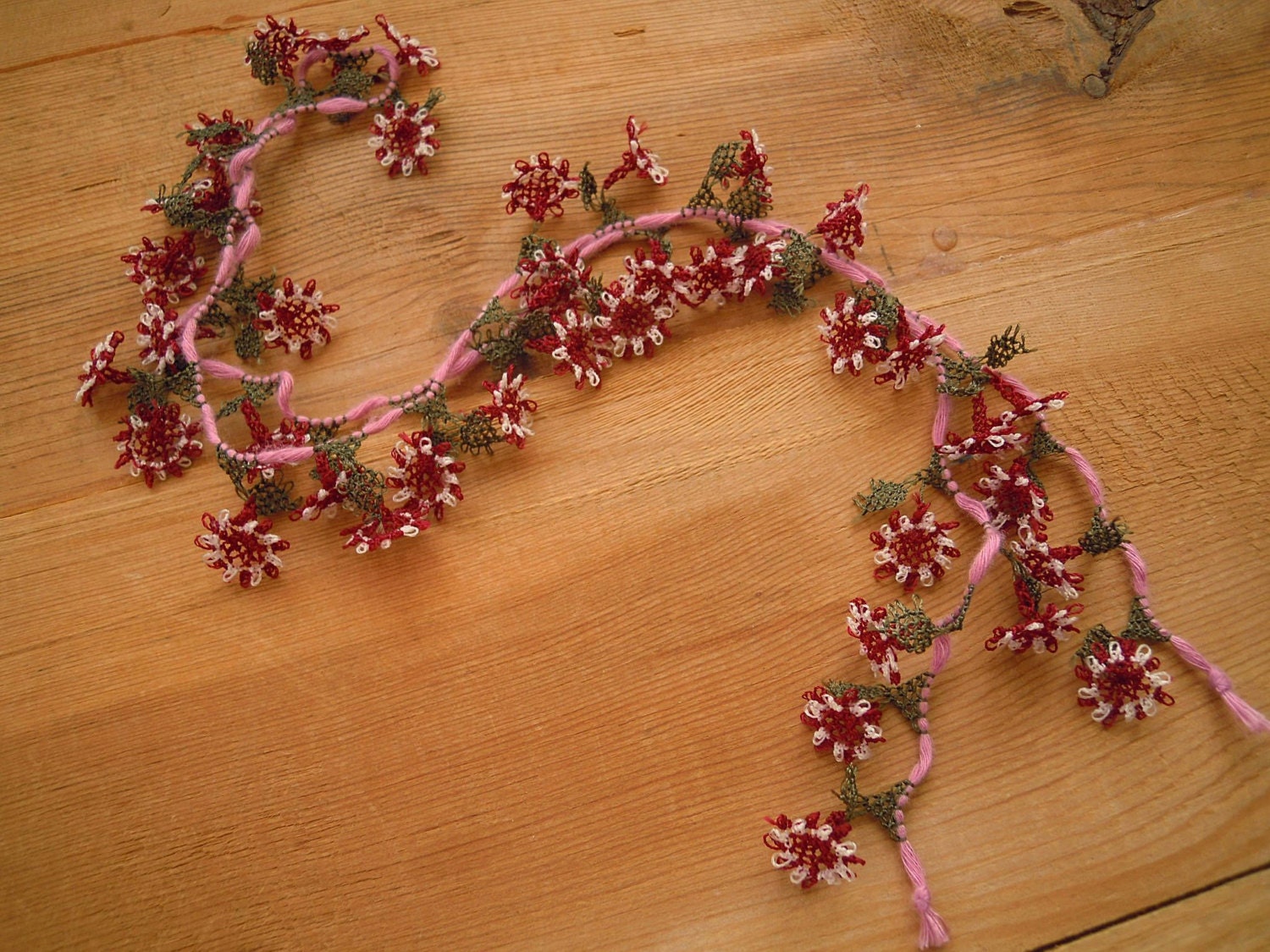 needle lace flowers handmade traditional turkish oya flower