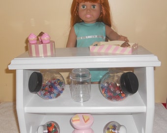 Candy Counter Or Bakery Counter Hand Made All Wood Toy For American Girl Sized Dolls