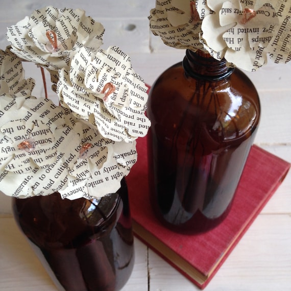 100 Book Page Paper Flowers Bulk Order For Weddings Showers Party Decor