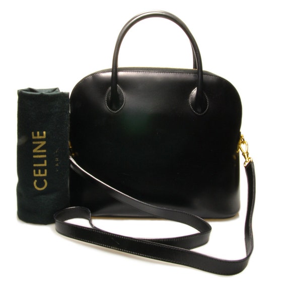 celine vintage leather hand bag  