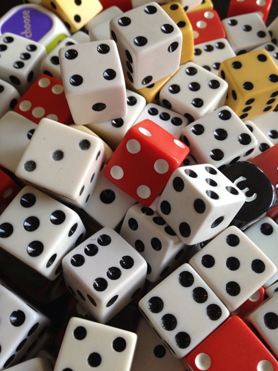 Lot of 10 Random Gaming Dice by FloridaFindersCraft on Etsy