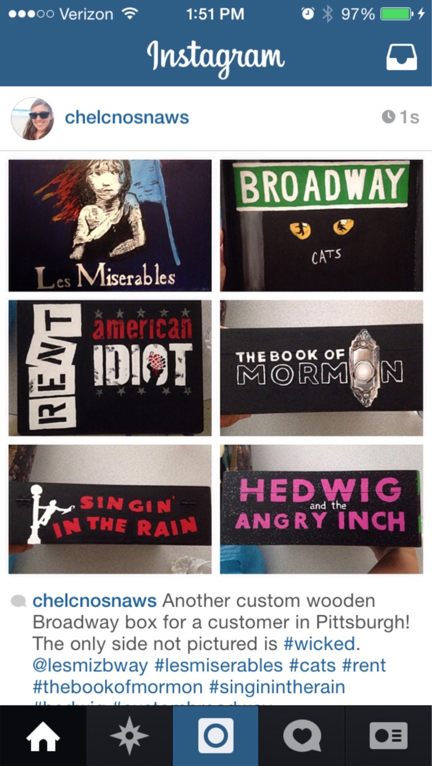 Broadway Memorabilia Box by CustomBroadway on Etsy