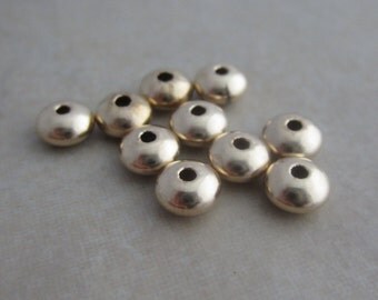 10 gold filled saucer beads