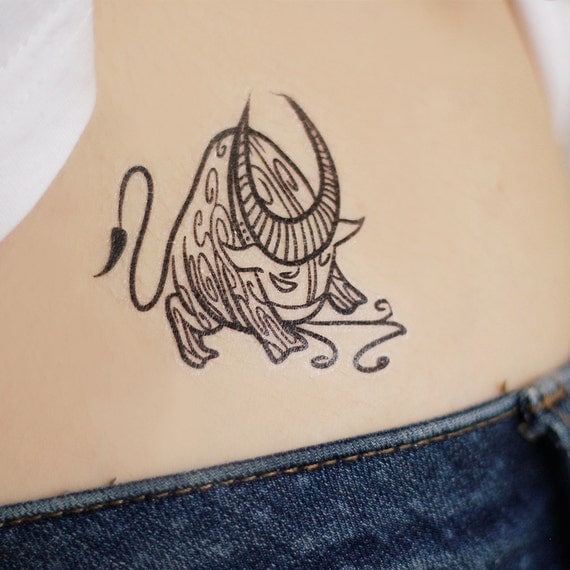 Chinese Zodiac Ox tattoo sticker by Vicky Wang