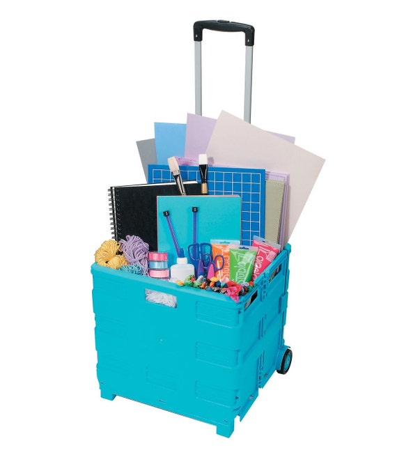 NEW Large Rolling Wheels Craft Cart Pull Along by johnnycashew