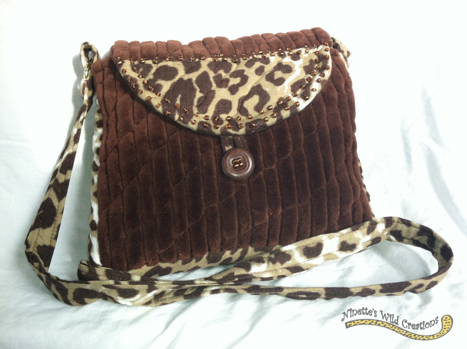 Fabric Crossbody/Shoulder Bag Boho Quilted by NinsWildCreations