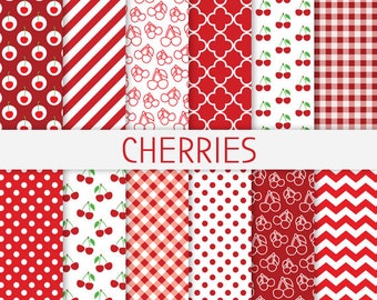 Popular Items For Cherry Pattern On Etsy