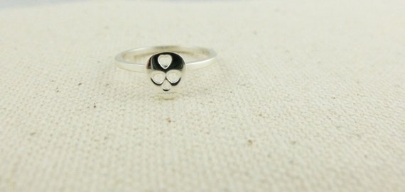 Love Skull Ring. Made of Recycled Sterling Silver in NYC -Eco Friendly