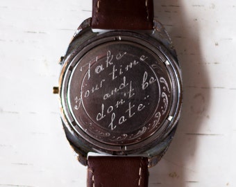 Personalized watch, Engravable watch, Engraved watch, Engraving watch, Mens watch, Mechanical watch ,Russian watch