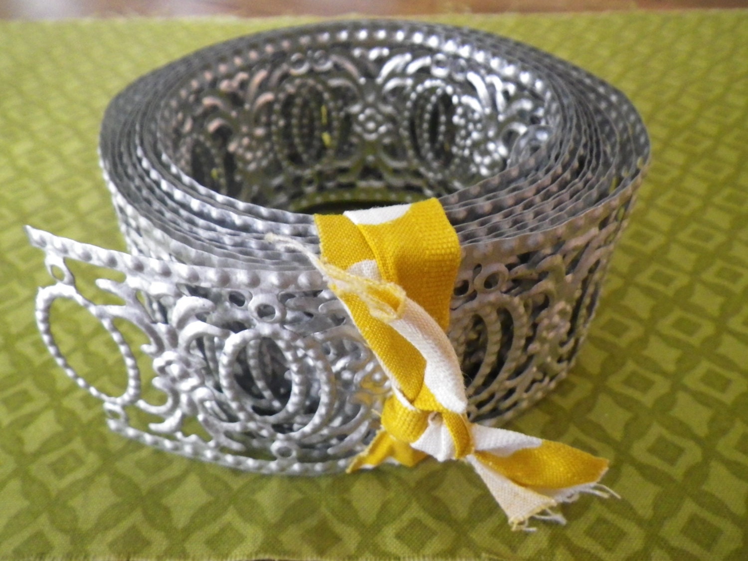 Metal Ribbon Galvanized Trim Metal by TheElegantArmadillo on Etsy