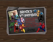 Items similar to Printable Avengers Birthday Party Invitation on Etsy