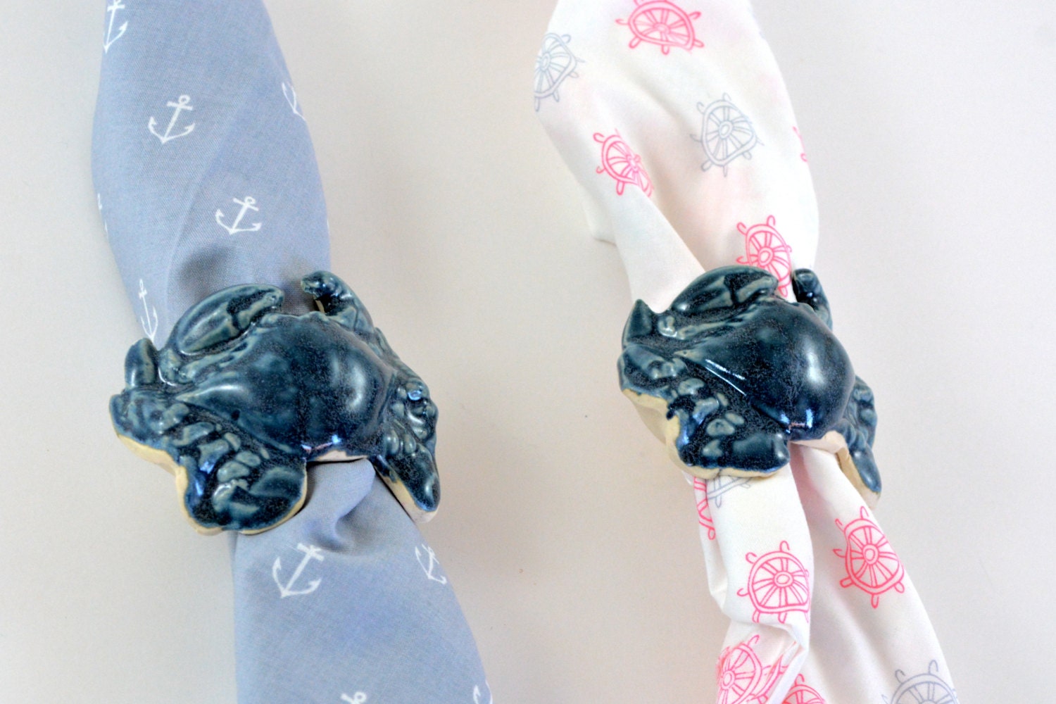 Ceramic Maryland Blue Crab Napkin Ring by ProvidenceCenter on Etsy