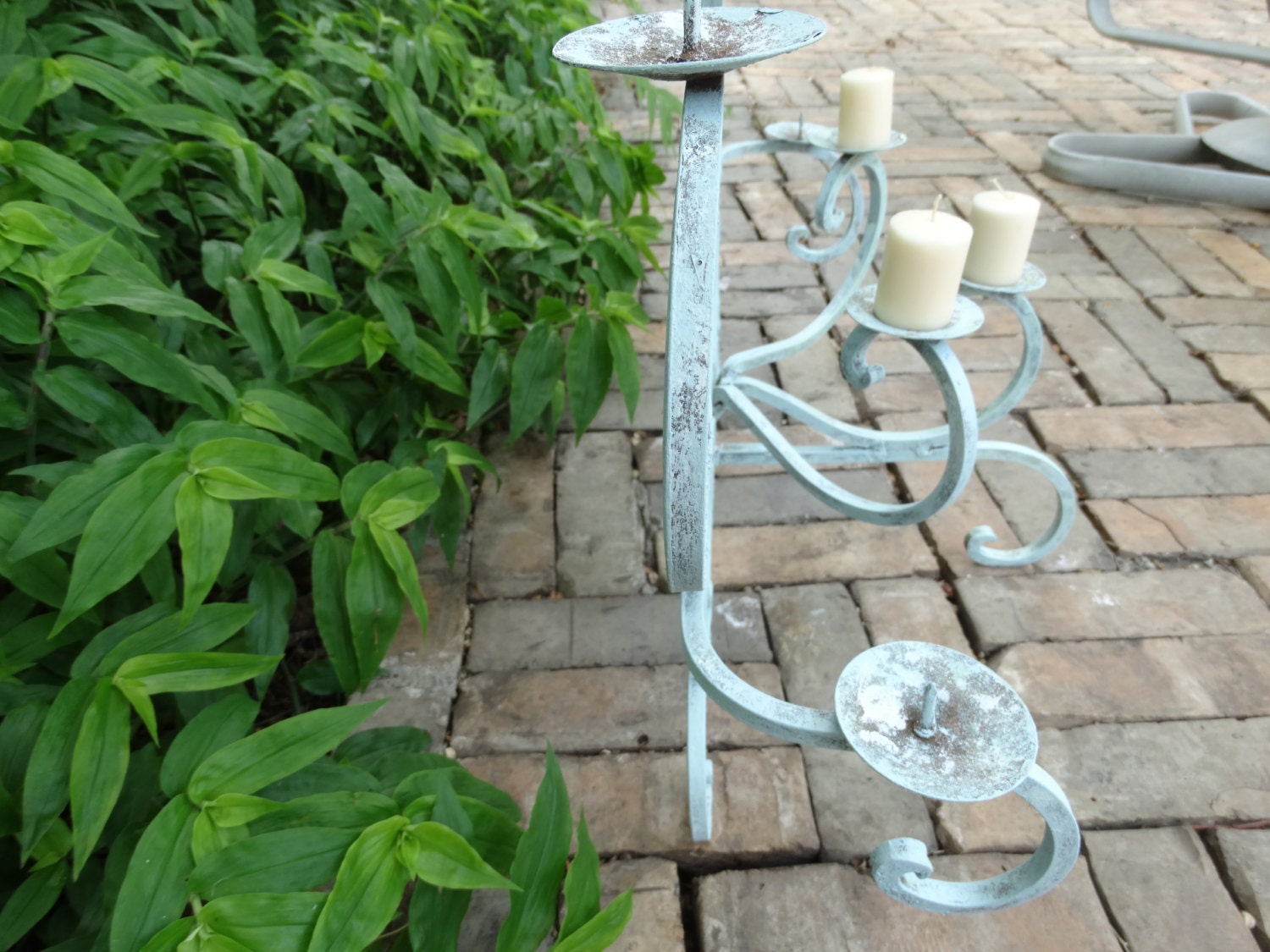 Ornate Iron Fireplace Candelabra painted by MyCozyCottageDecor