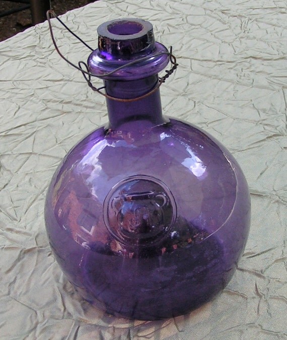 Purple Glass Victorian Fly Catcher Ships Free