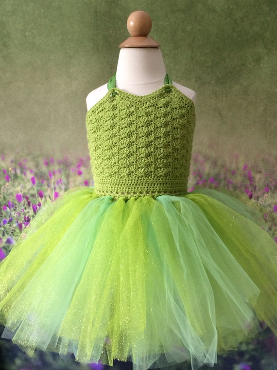 Items similar to Tutu Dress,Crochet Tutu Dress,Fairy Dress,Green Fairy ...