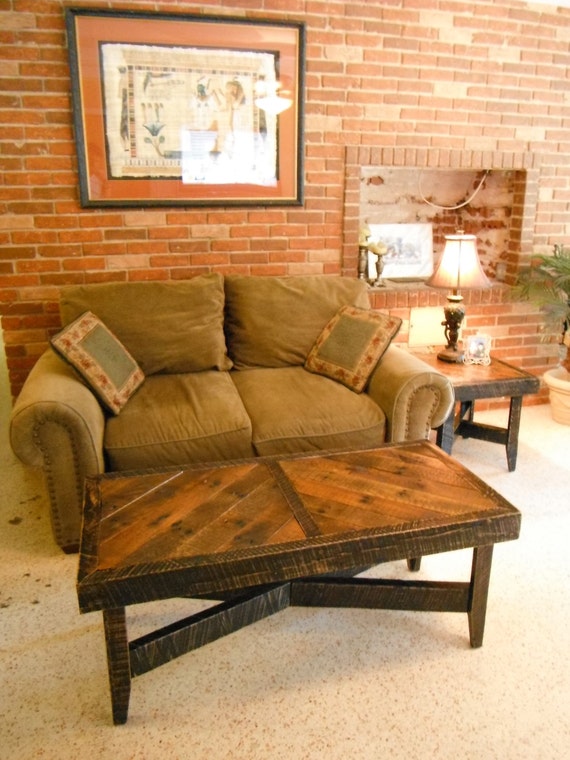 Distressed Reclaimed Wood Coffee Table by RebornUpcycling on Etsy