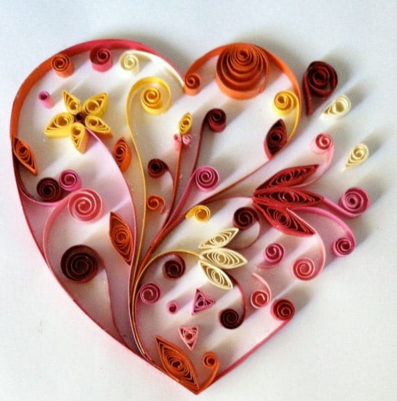 Items similar to Heart Paper Quilling on Etsy