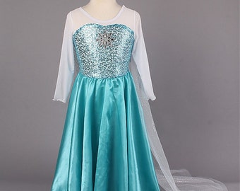 Presell Disney Frozen Queen Elsa Princess Dress Costume size 3,4,5,6,7 ...