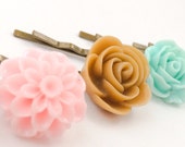 Flower Bobby pins - Set of 3
