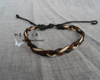 Twisted Cable Bracelets Adjustable Black Cotton Rope Bracelet - Stylish Wristband For Men (LB169) Pera Cord Bracelets - Foto 10