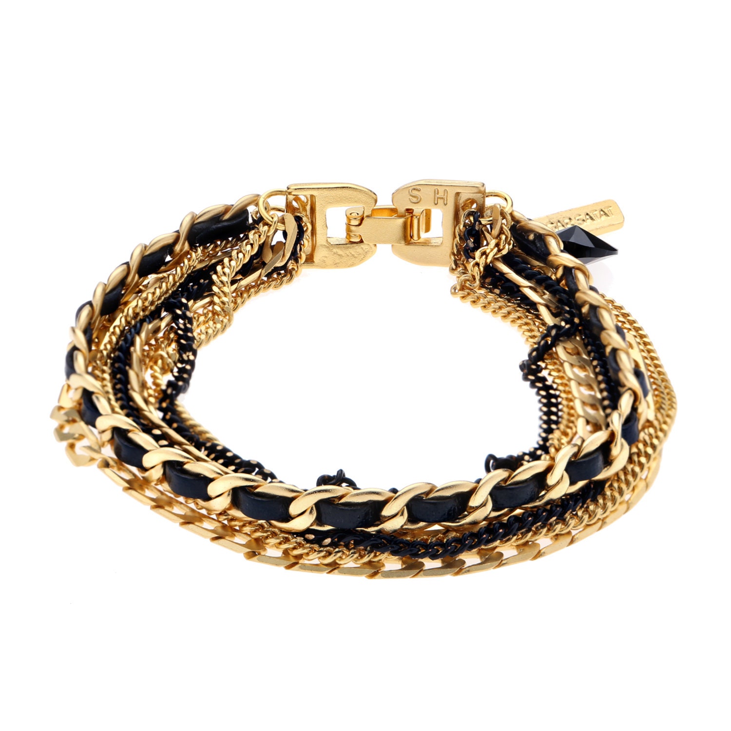 Gold Chain Bracelet / Gold Charm Bracelet / Multi chain