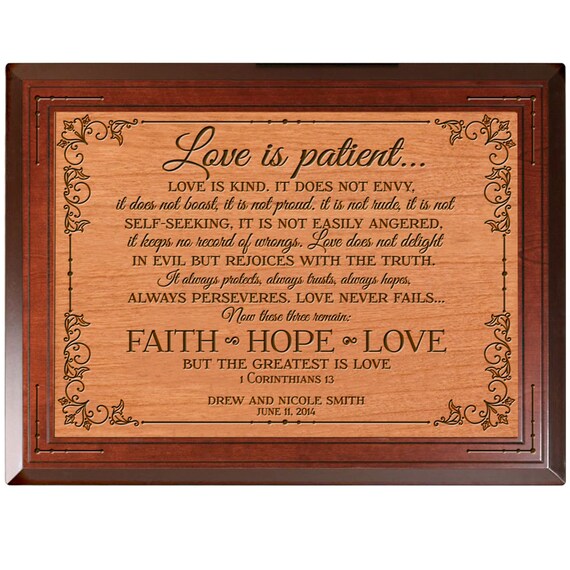 Love is Patient Love is kind Parent wedding by DaySpringMilestones