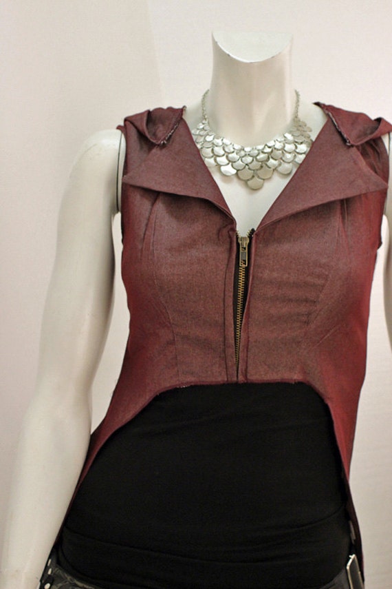Hooded Tailcoat M144 Sleeveless vest tails belly by MishuBoutique