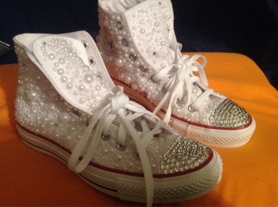 blinged out wedding converse