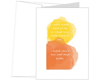 i swear that's how they make stars • romantic card • cards for lovers