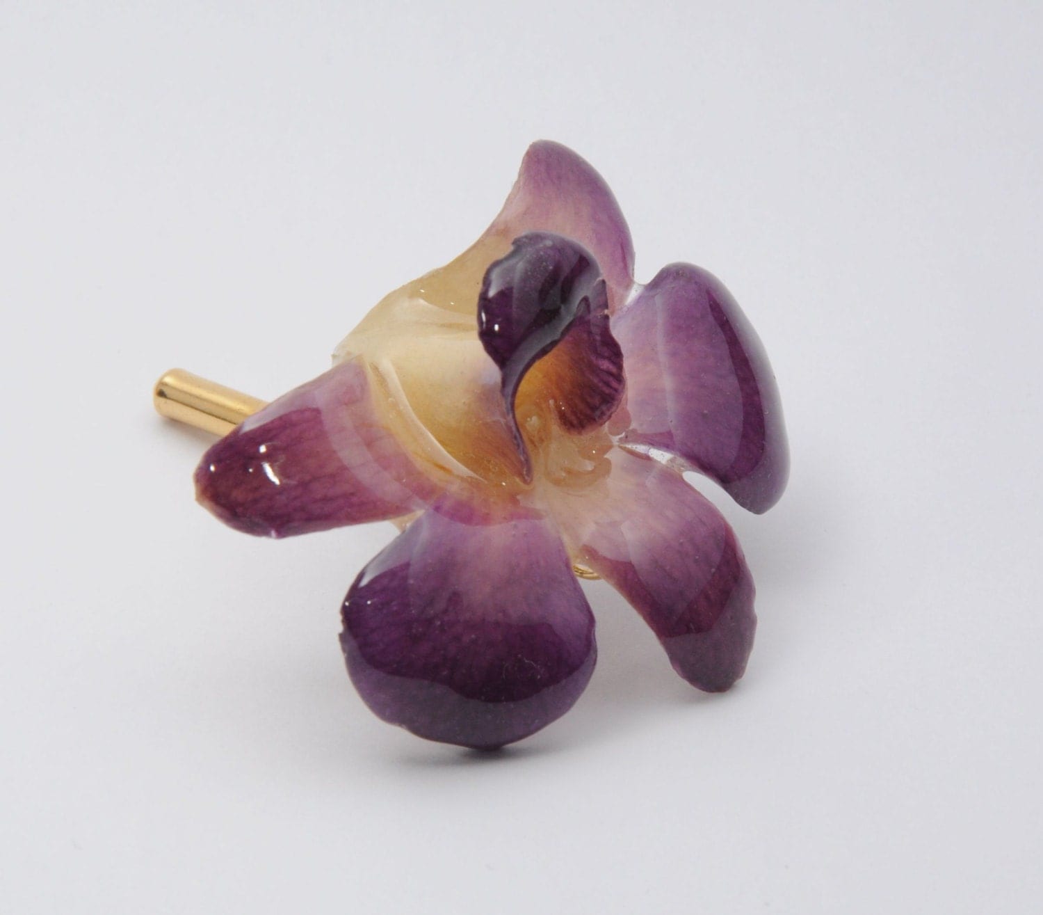 Items similar to Real Orchid Flower Preserved in Resin ...