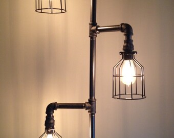 Industrial Plumbing Pipe Floor Lamp