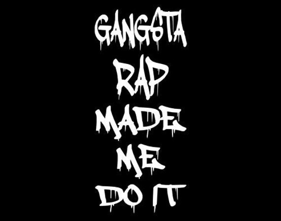 Items similar to Gangsta Rap Made Me Do It Logo On American Apparel ...