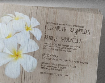 Plumeria Wedding invites