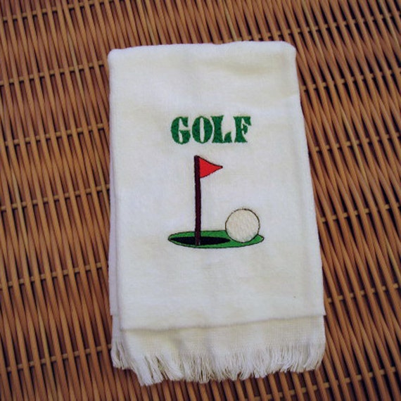 Golf Fingertip Guest Towel Embroidery Handmade