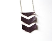 BOHO geometric necklace long silver purple gift