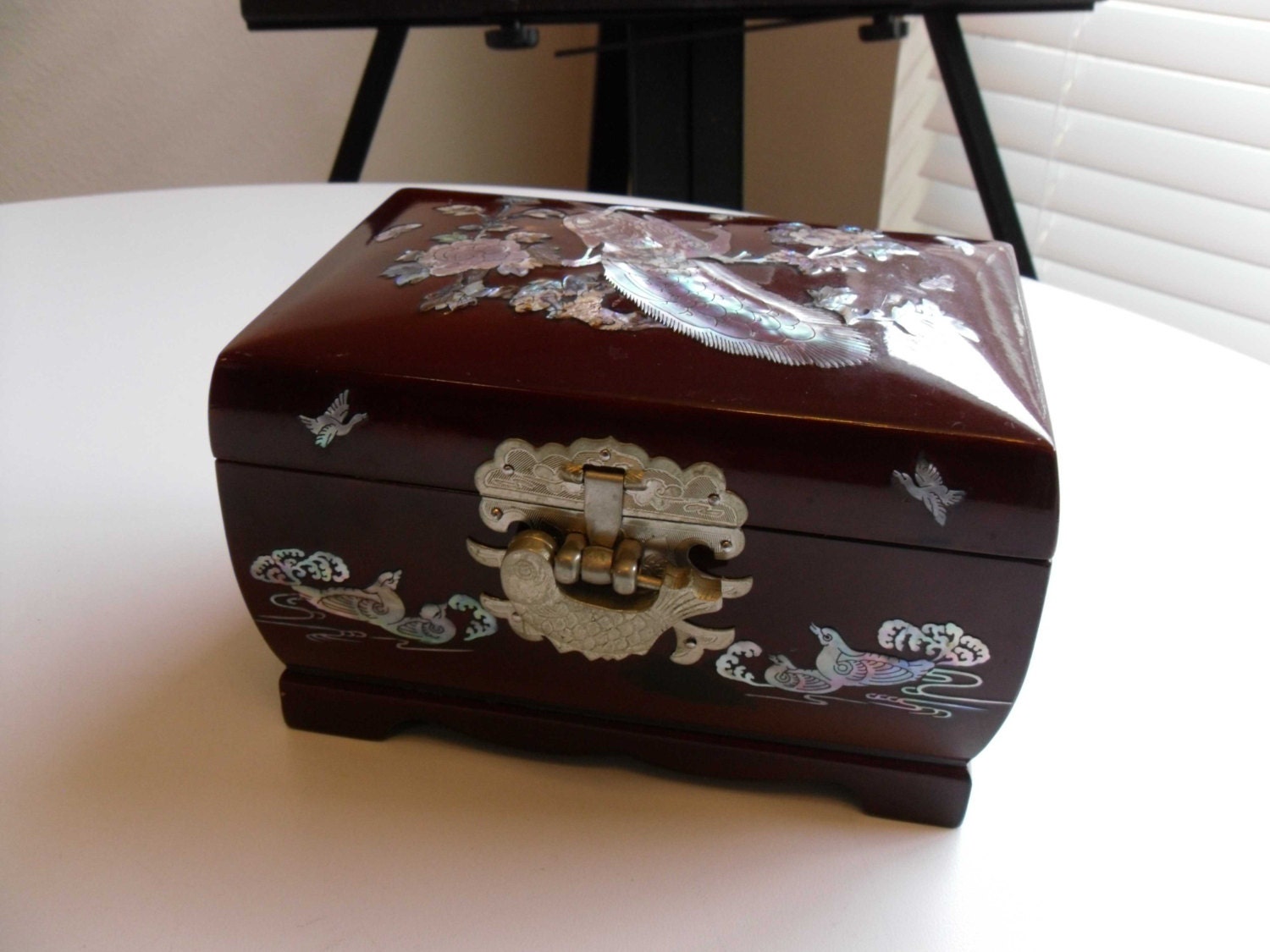 Korean Jewelry Box with Mother of Pearl Inlay