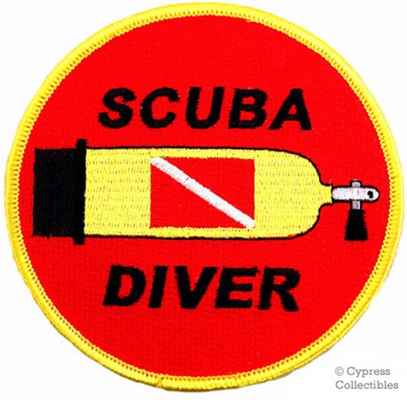 SCUBA DIVER Tank Diving PATCH embroidered ironon Diver Down