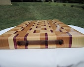  + Purple Heart End Grain Cutting Board (12.5" x 20" x 1.75" thick