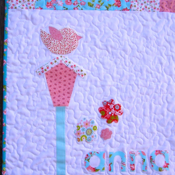 baby girl quilt pattern pdf applique quilt pattern