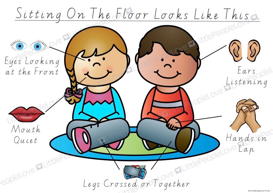Sitting On The Floor Classroom Poster