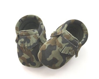 Green Camo Moccasins, Baby Moccs, Camouflage Moccs, Baby/Toddler Shoes ...