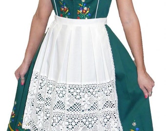 3-Piece Long Green German Dirndl Dress 2 6 10 14 16 18 20 24 S M L XL 2XL