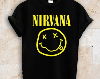 nirvana shirt nirvana logo tshirt UNISEX