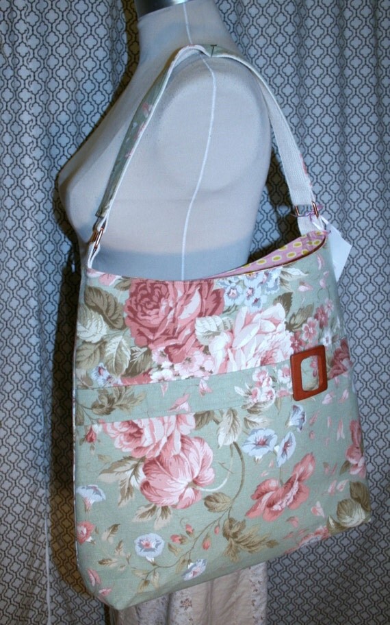 shabby chic floral fabric tote bag commuter bag fabric work shabby chic floral fabric tote bag commuter bag fabric work