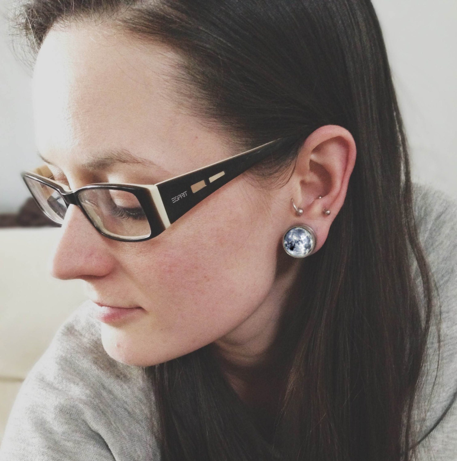 Galaxy Space Ear Plugs Ear Tunnels with Nebula