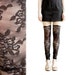 Black Lace Leggings, Faux Thigh High Leggings, Lace Faux Thigh High, Lace Leggings, Sheer Leggings, Mesh Leggings, Norwegian Wood