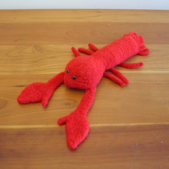 Stuffed Toy Lobster Handmade Lobster Stuffed by FeltedFriends